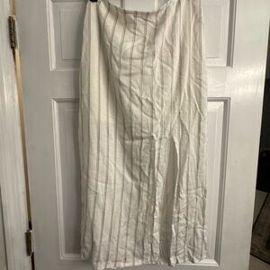 Blu pepper striped cream Skirt